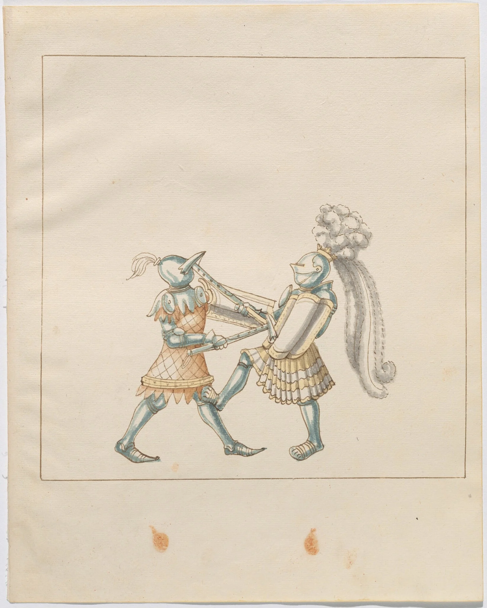 Foot Combat with War Hammers and Tartsche Shields, detail