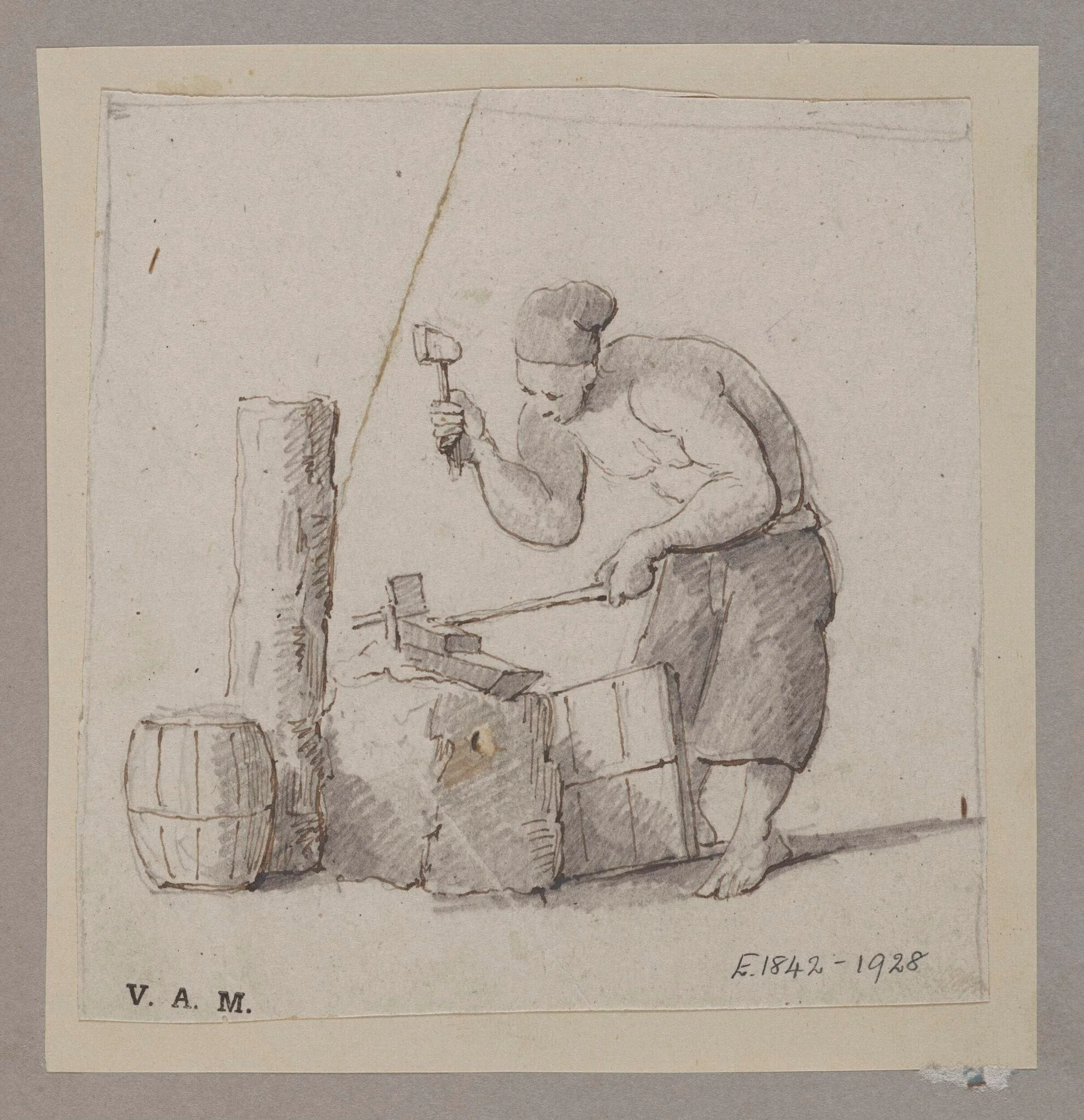 A Chinese blacksmith, detail