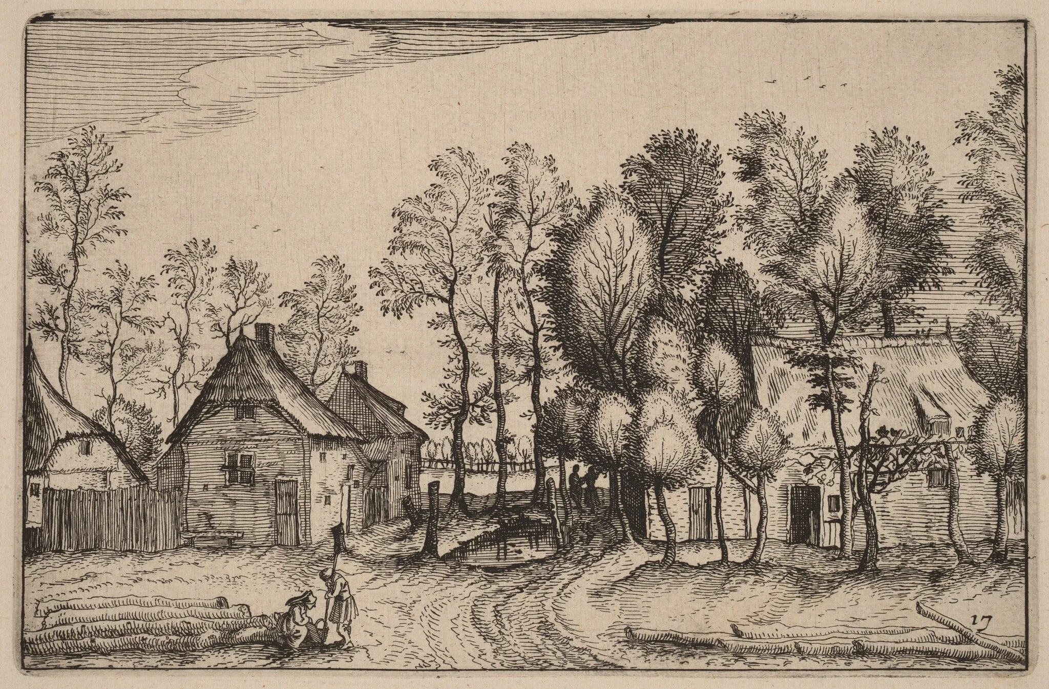 Landscape with Hewed Trees, detail