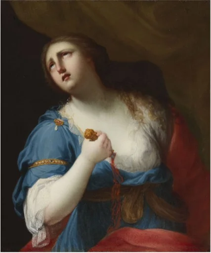 Lucretia Stabbing herself, detail