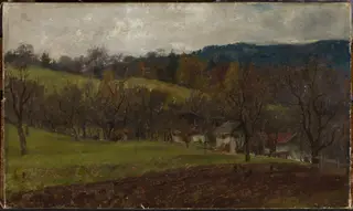 Autumn landscape, by Johann Sperl, oil, 1887