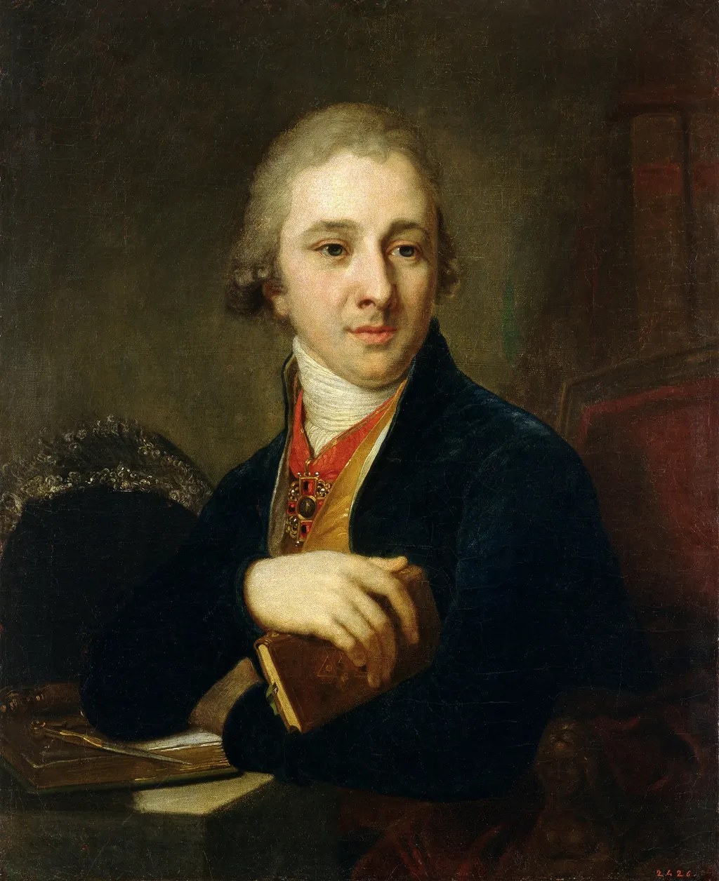 "Portrait of Alexander Labzin" (1766-1825), by Vladimir Borovikovsky, oil, 1805
