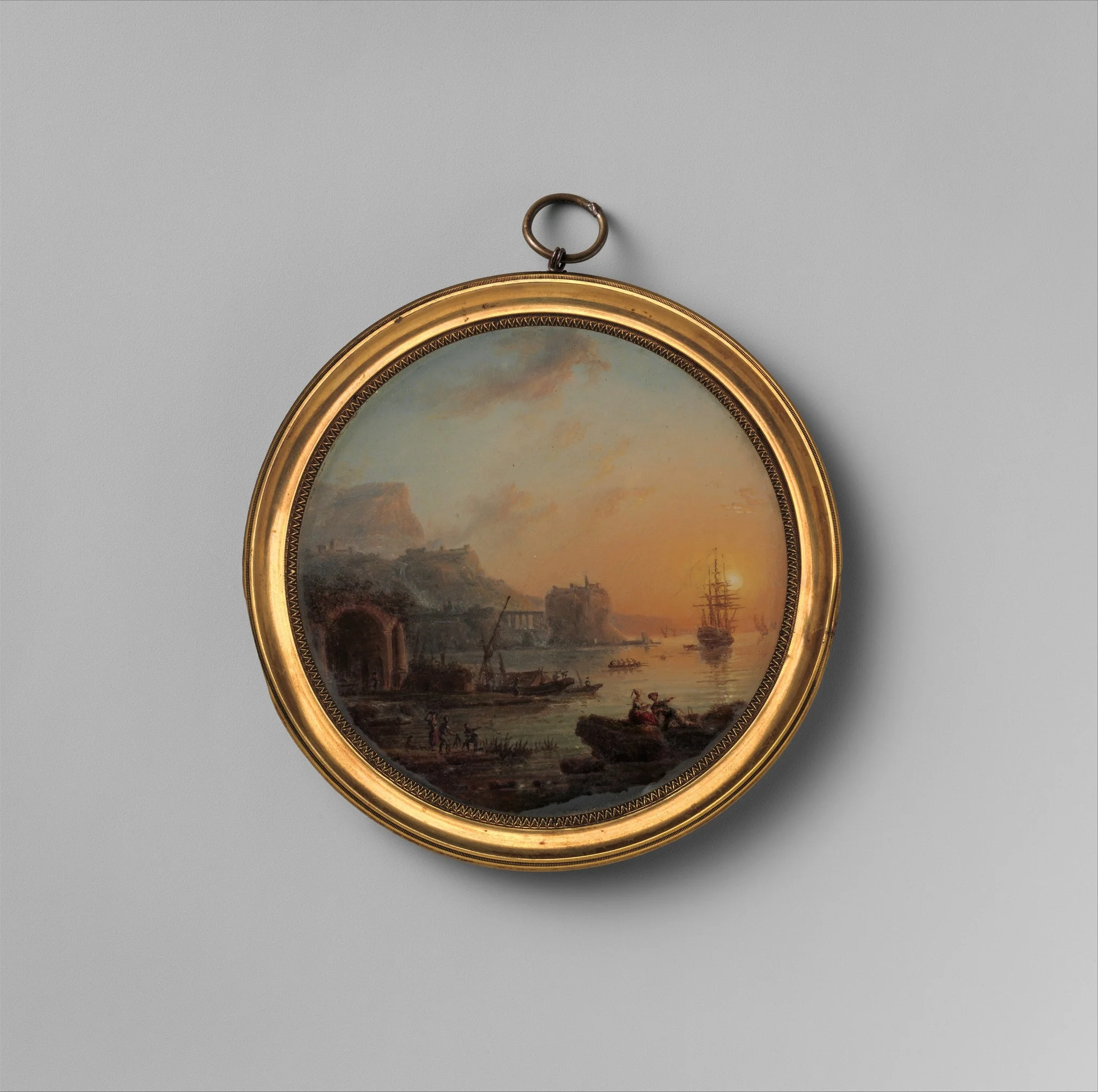 View of a Harbor, detail