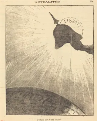 L'éclipse sera-t-elle totale?, by Honoré Daumier, 1871
