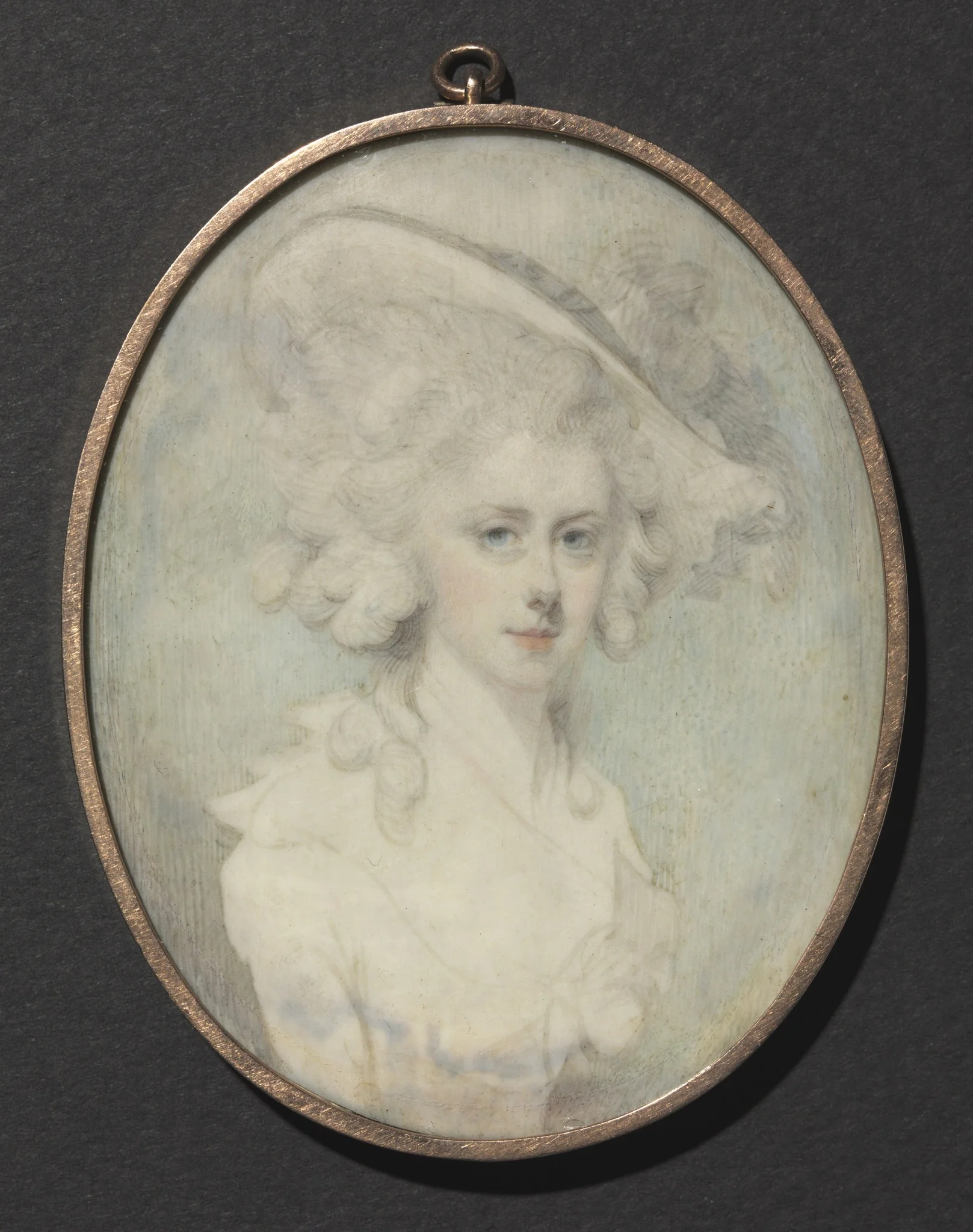 Portrait of a Woman with a Hat, detail