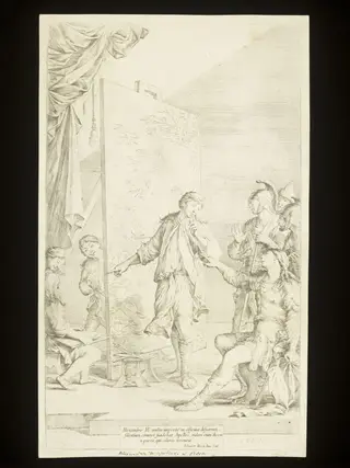 Alexander in the Studio of Apelles, by Salvator Rosa, 1662