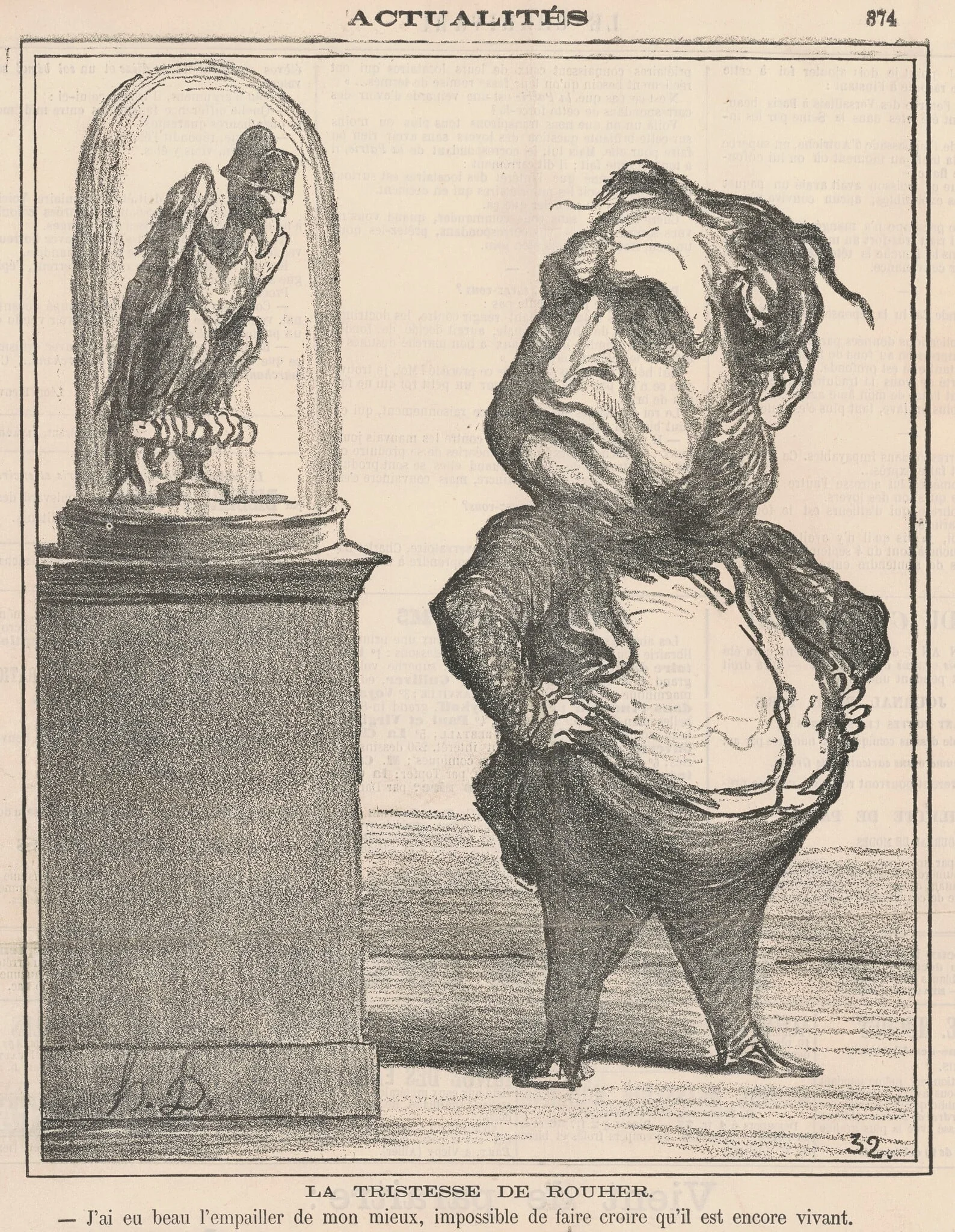 La Tristesse de Rouher, detail