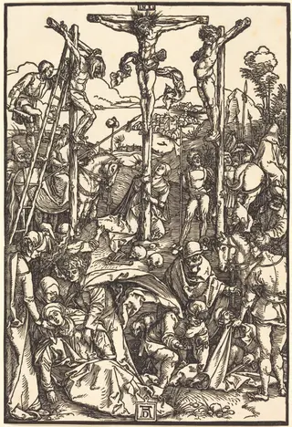 Calvary with the Three Crosses, by Albrecht Dürer, ink, 1504