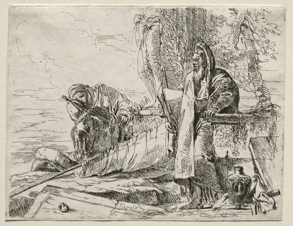Various Caprices:  The Philosopher Holding a Book, by Giovanni Battista Tiepolo, 1742