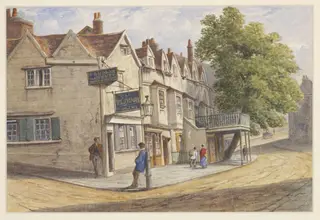 The Plough Inn, Homerton, by J. T. Wilson, watercolor, 1869