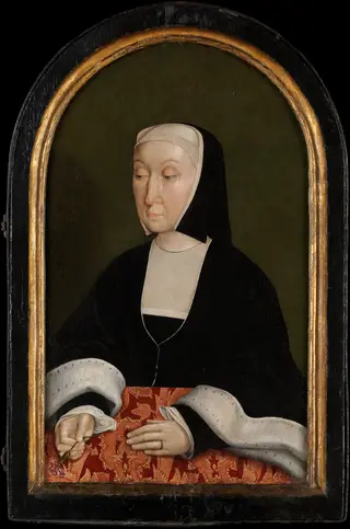 Portrait of Magdalena van Werdenburg (1464–1538), Countess of Egmond and wife of Jan (1438–1516), First Count of Egmond;, by Master of Alkmaar, oil, 1510