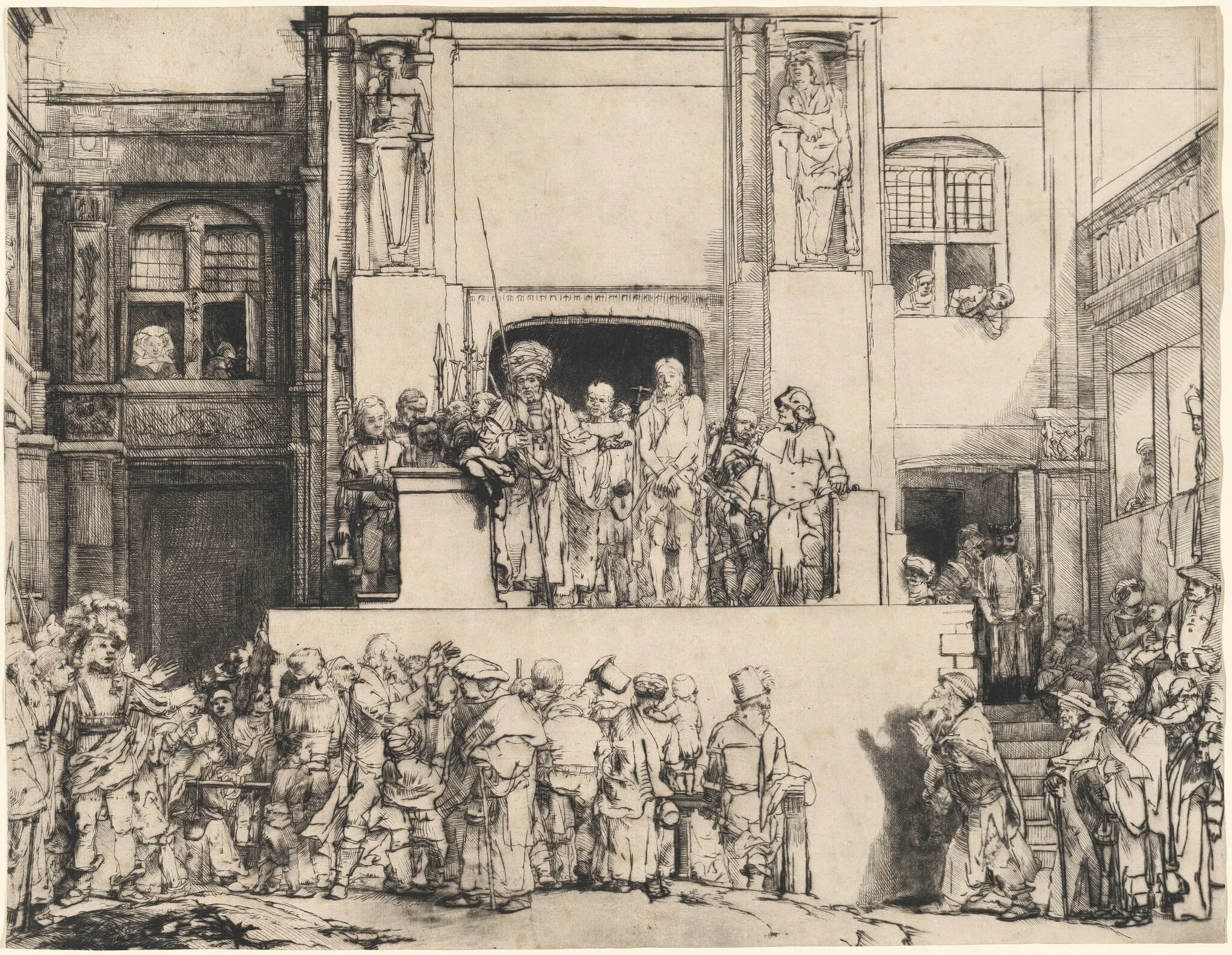 Christ Presented to the People: Oblong Plate, detail