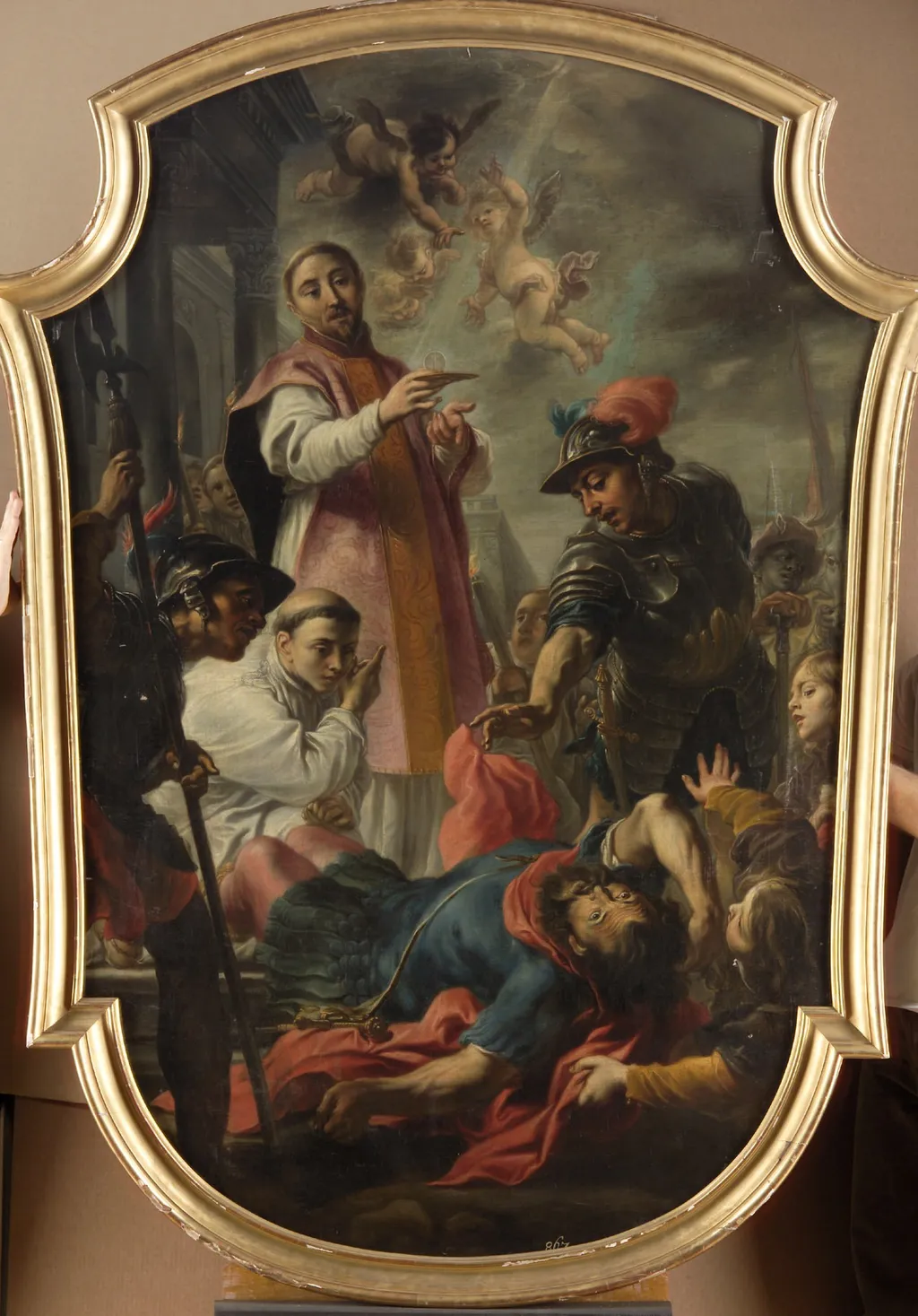 Conversion of St. William of Maleval by St. Bernard of Clairvaux, by Cornelis Schut, oil, 1642