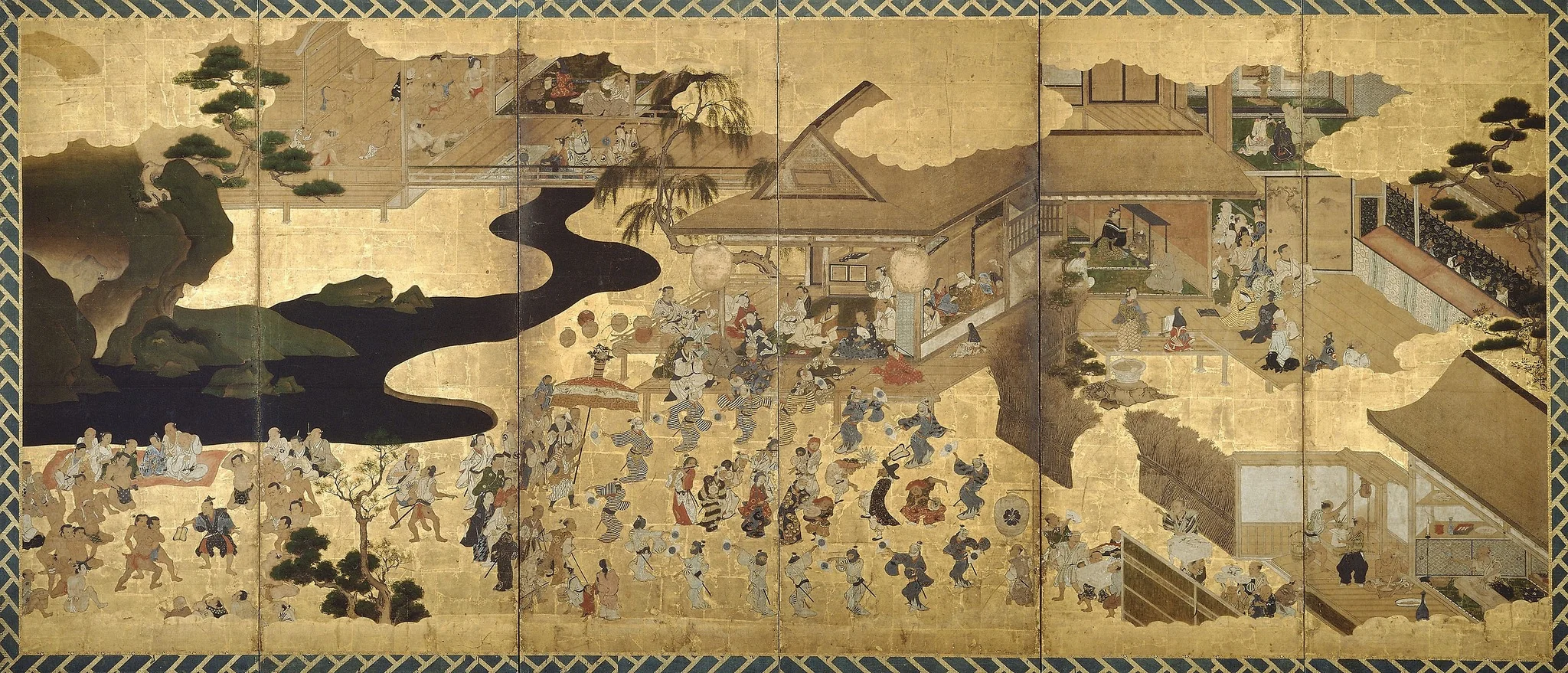 Genre Scenes (Fuzoku byobu), detail