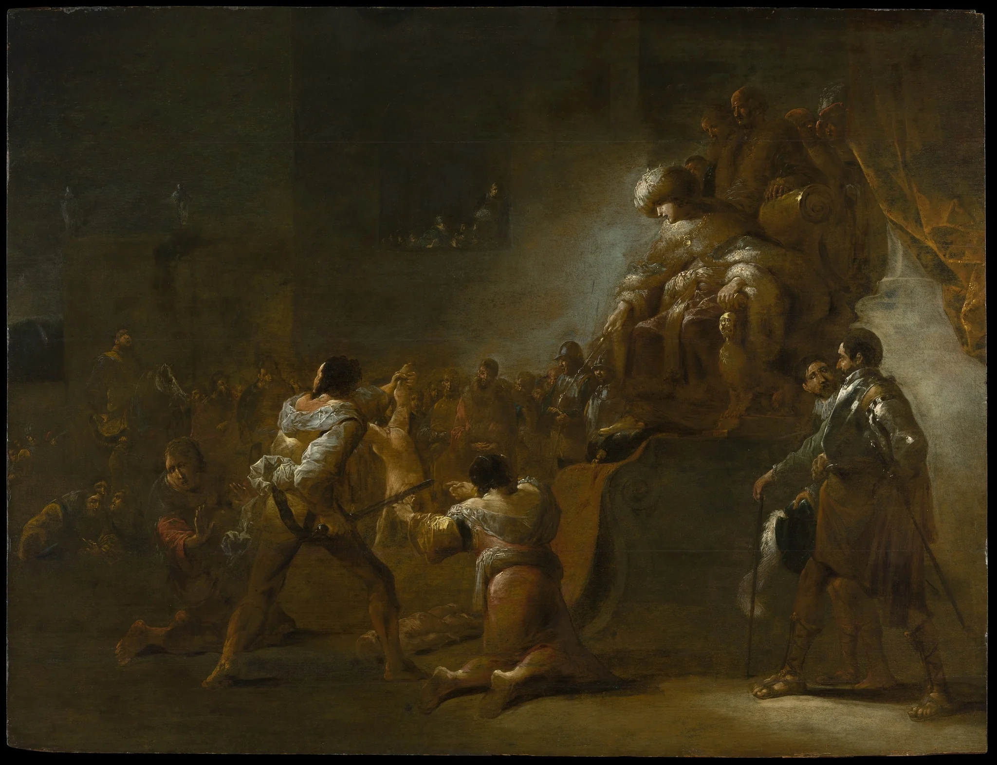 The Judgment of Solomon, detail