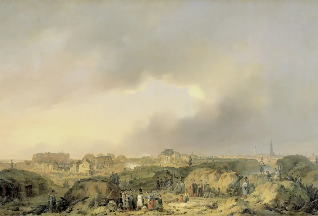 The Citadel of Antwerp shortly after the Siege of 19 November-23 December 1832, and the Surrender of the Dutch Garisson to the French, by Ferdinand de Braekeleer the Elder, unspecified, 1830
