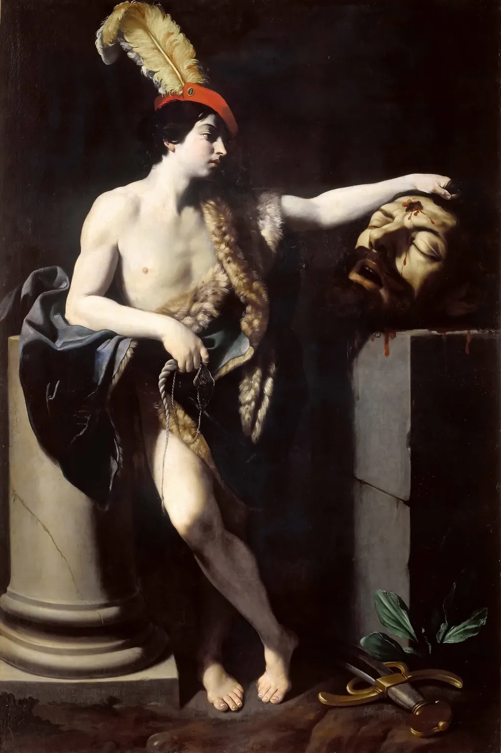 David with the Head of Goliath, by Guido Reni, oil, 1605