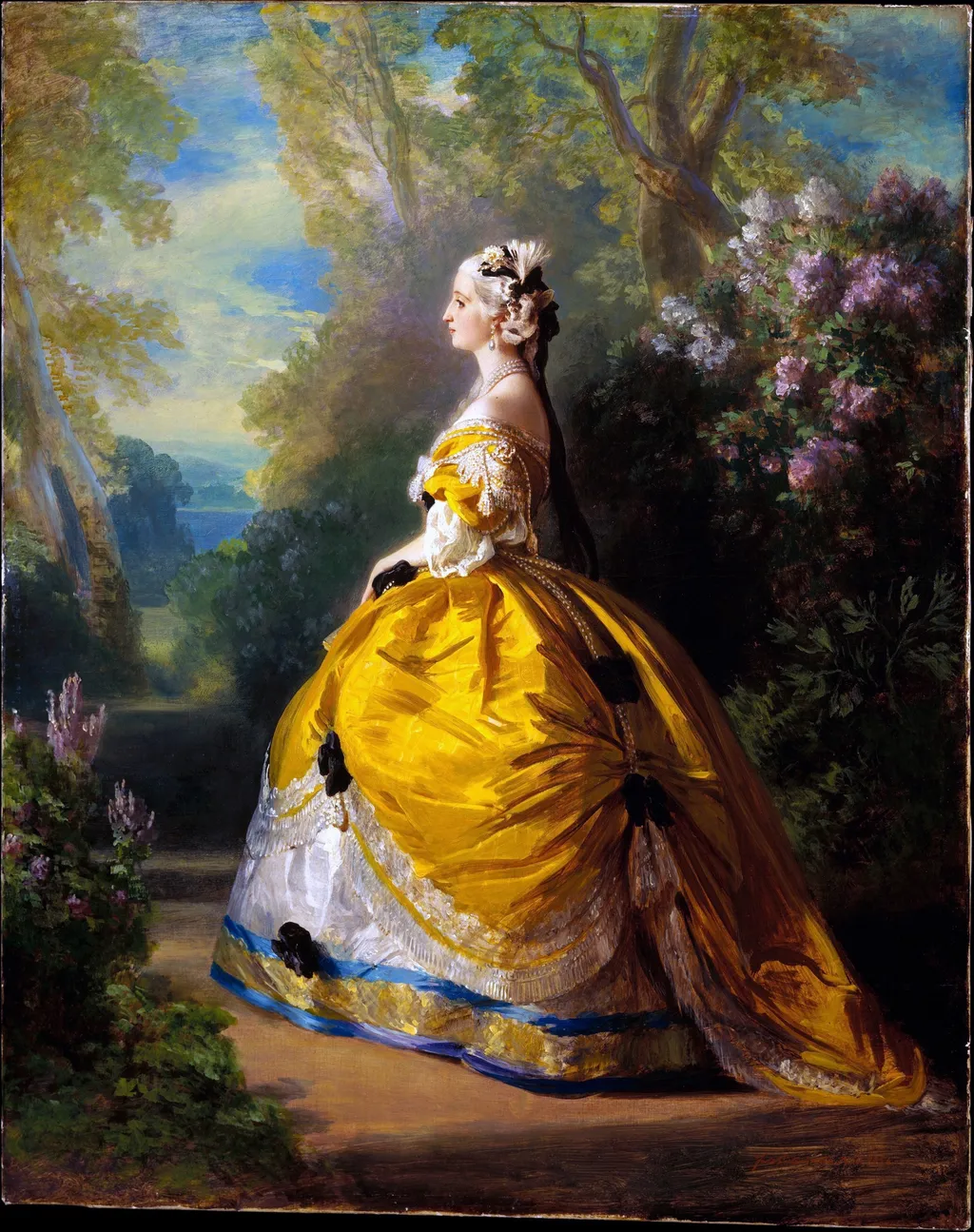Portrait of Empress Eugénie de Montijo, by Franz Xaver Winterhalter, oil, 1854