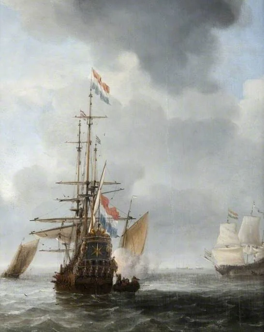The Dutch Man-of-War 'Star' at Anchor, detail