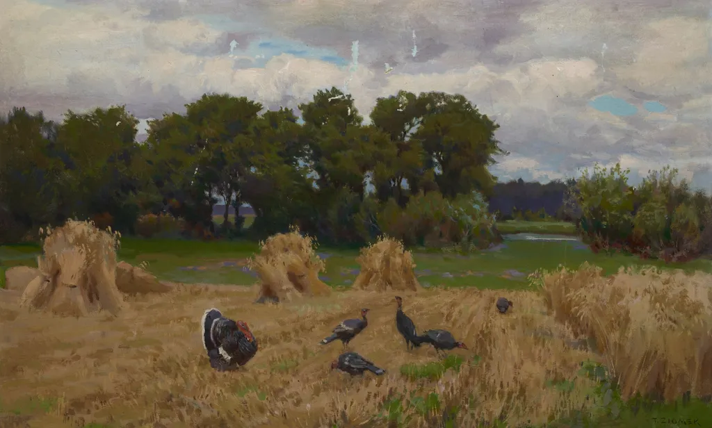 Harvest, by Teodor Ziomek, oil, 1926
