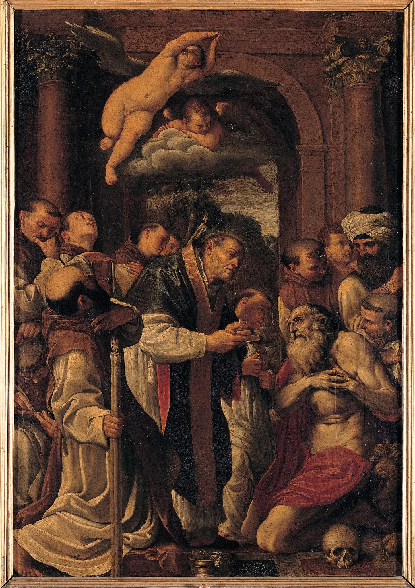 Communion of St. Jerome, detail