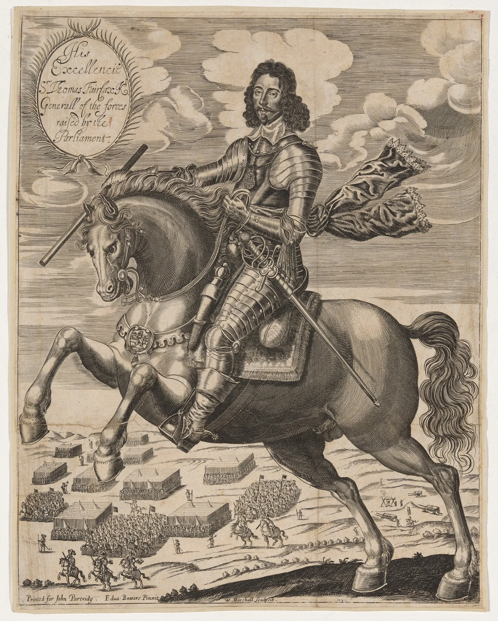 Sir Thomas Fairfax, General of the Forces Raised by Parliament, detail