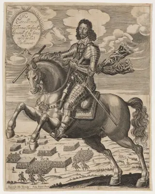 Sir Thomas Fairfax, General of the Forces Raised by Parliament, by William Marshall, ink, 1647