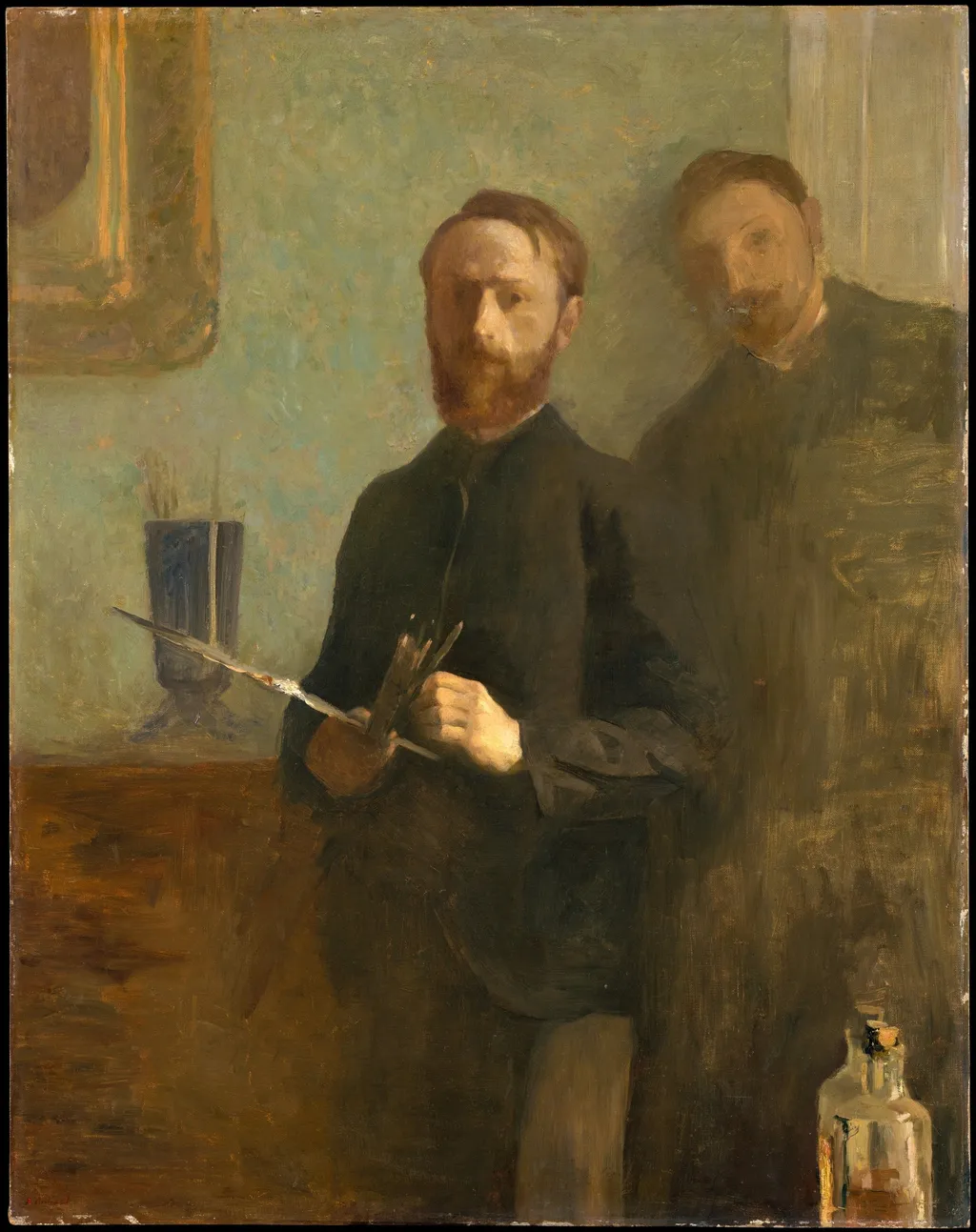 Self-Portrait with Waroquy, by Édouard Vuillard, oil, 1895