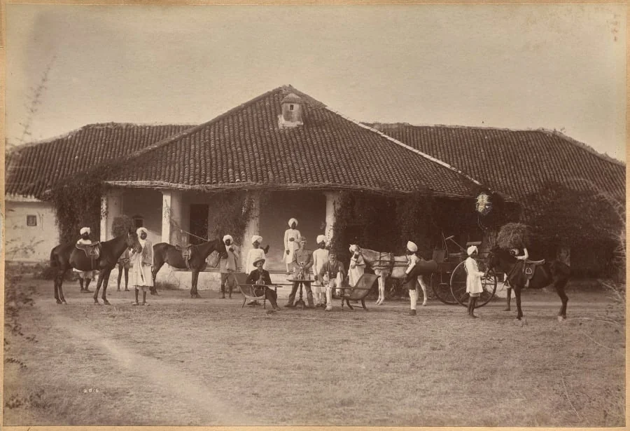 Dr. Morris and party, Jhansi (recto), detail