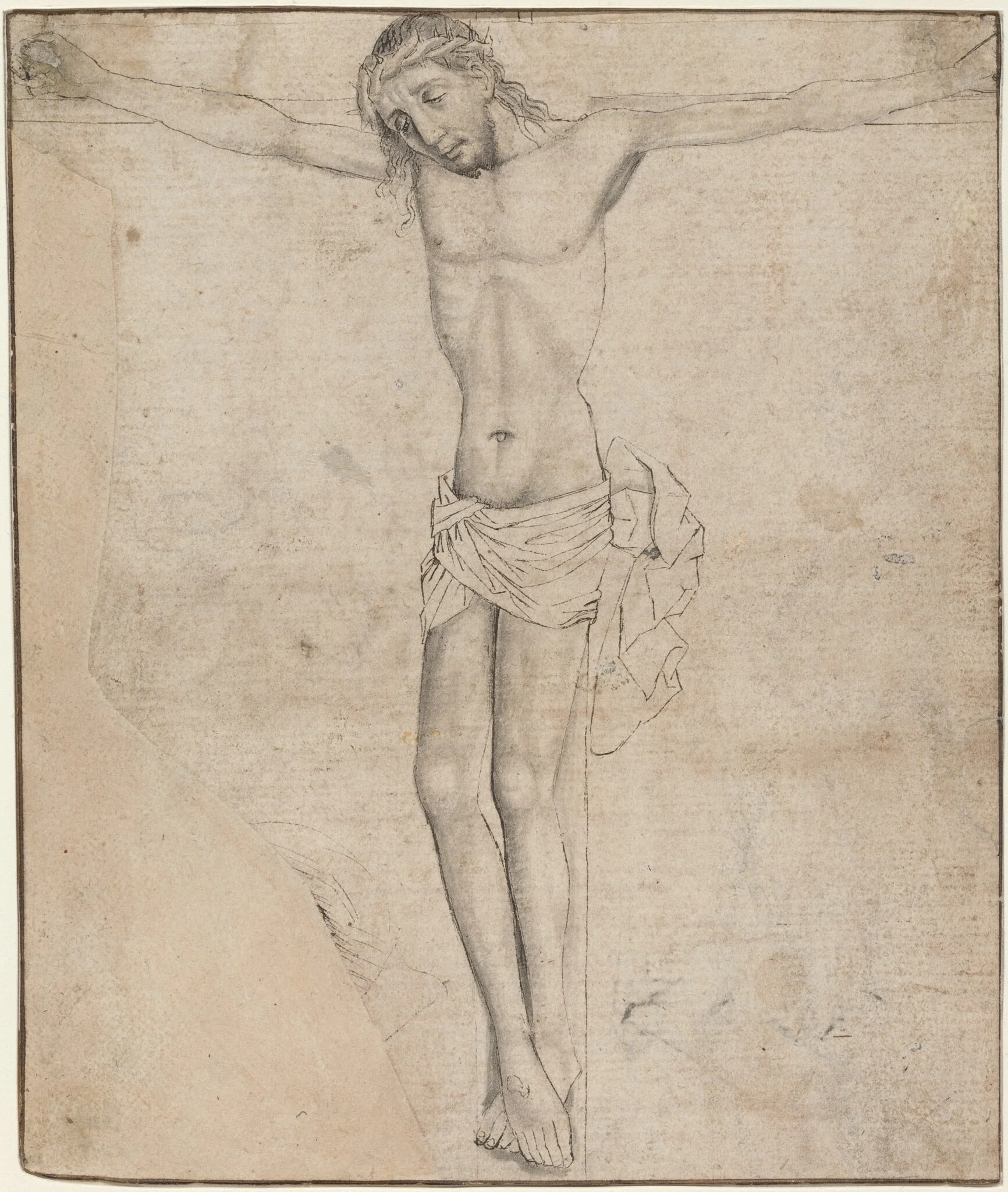 Christ on the Cross [recto], detail
