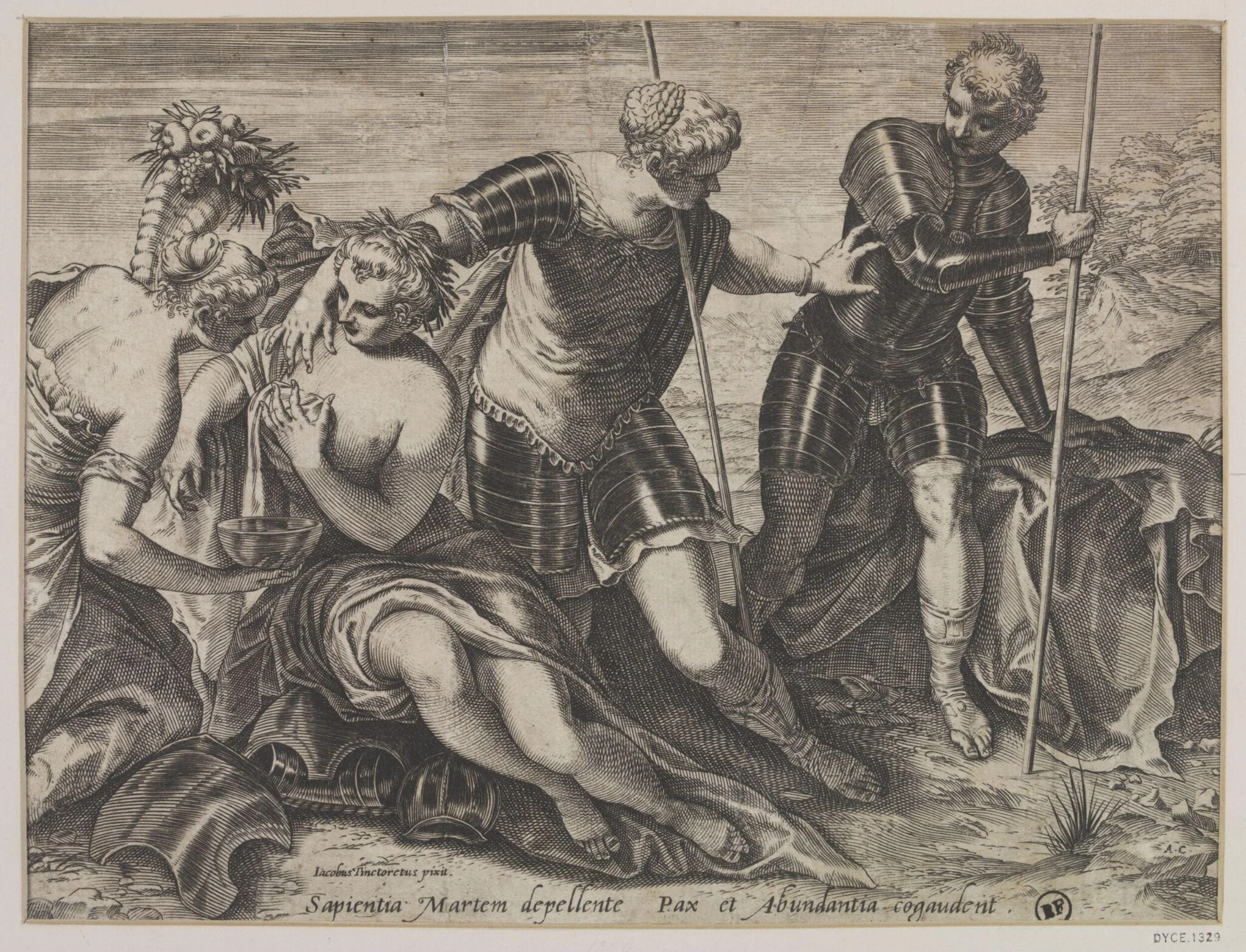 Minerva nourishing Peace and Plenty, detail