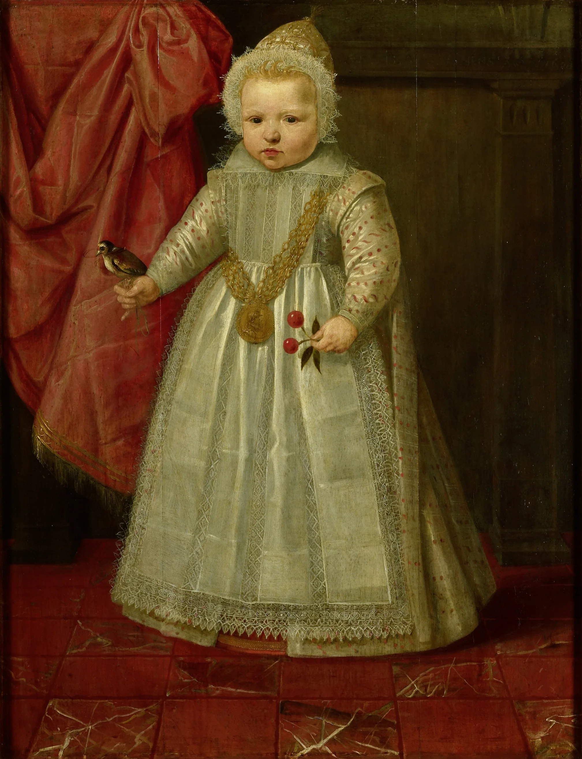 Portrait of a Boy, possibly Louis of Nassau, later Lord of Beverweerd, De Leck, Odijk and Lekkerkerk, Illegitimate Son of Maurice, Prince of Orange, and Margaretha van Mechelen, detail