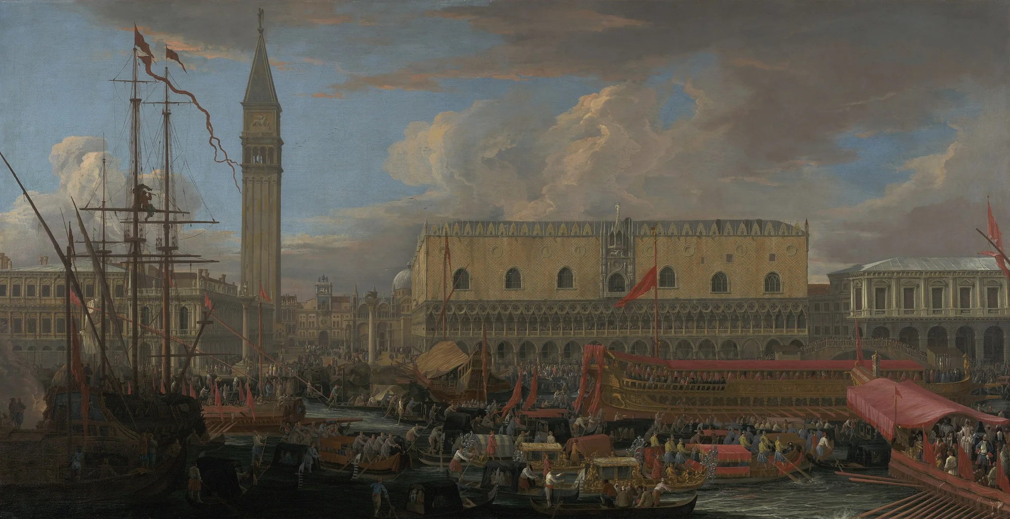 The Bucintoro Departing from the Bacino di San Marco, detail
