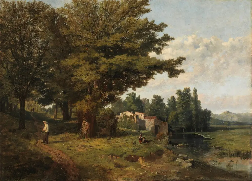 Paisaje de Portland, by Serafín Avendaño, oil, 1859