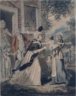 The Child Found, by Isaac Cruikshank, watercolor, 1780