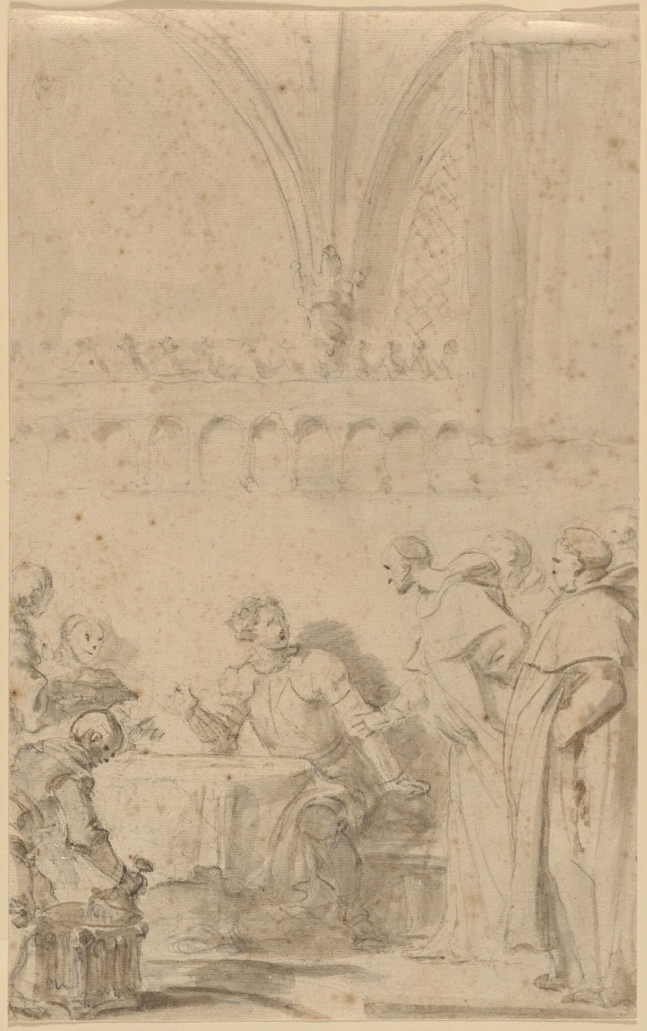 Rinaldo is Welcomed by the Monks, detail