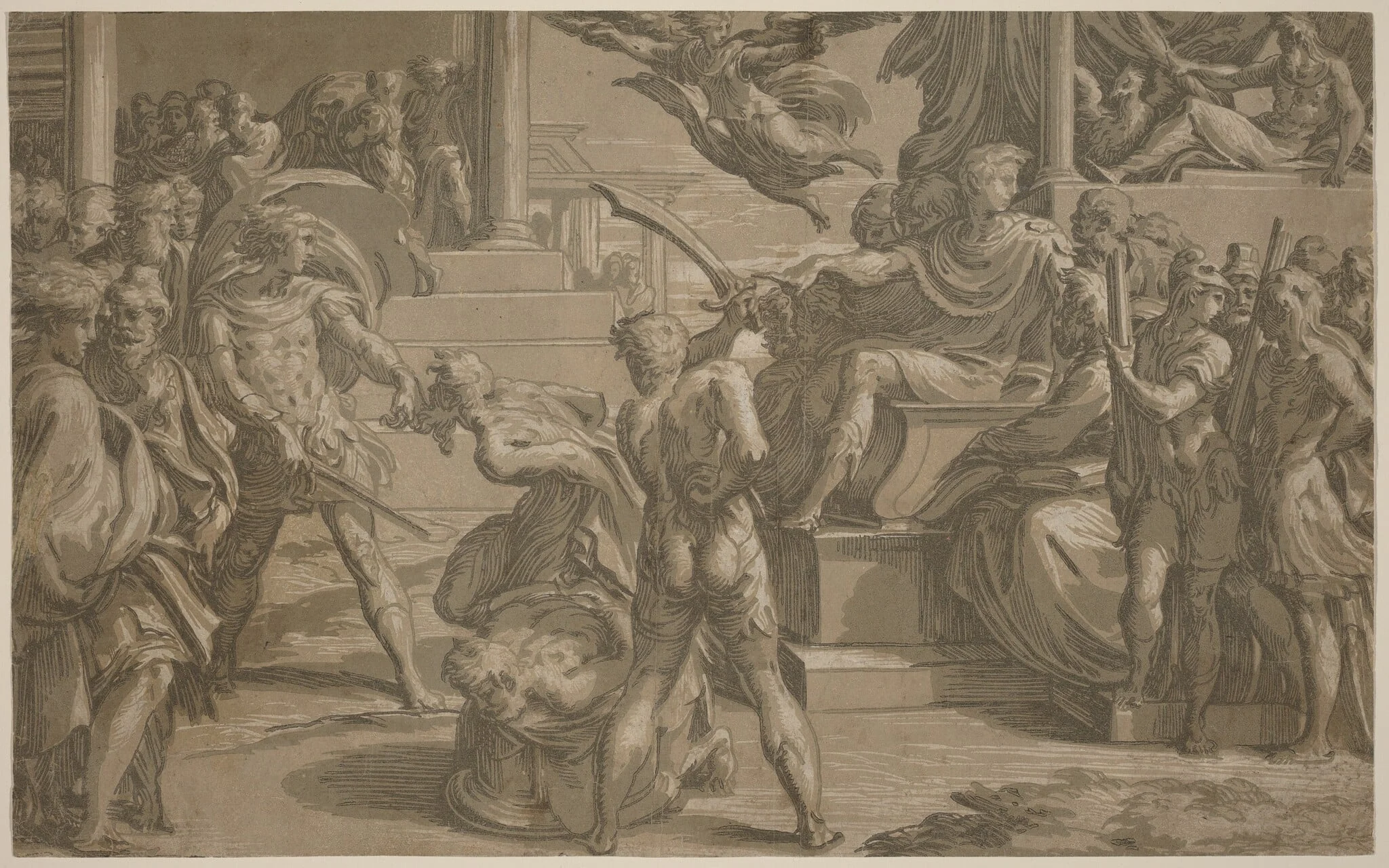 The Martyrdom of Saints Peter and Paul [recto], detail