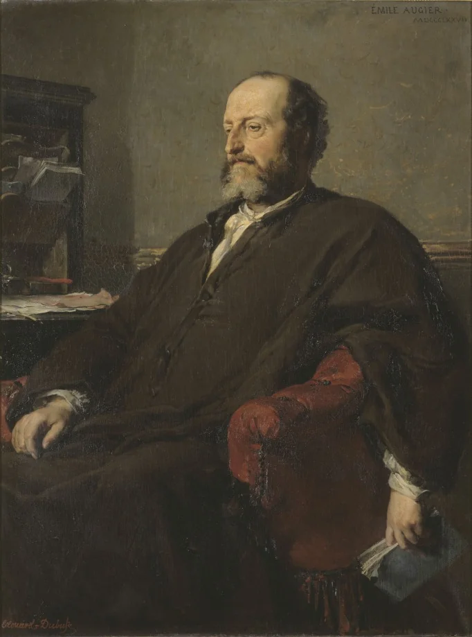 Portrait of Emile Augier, detail