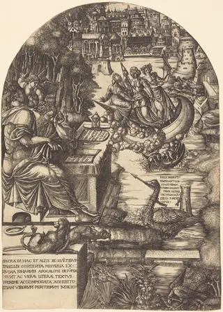 Jean Duvet as Saint John the Evangelist, by Jean Duvet, ink, 1555