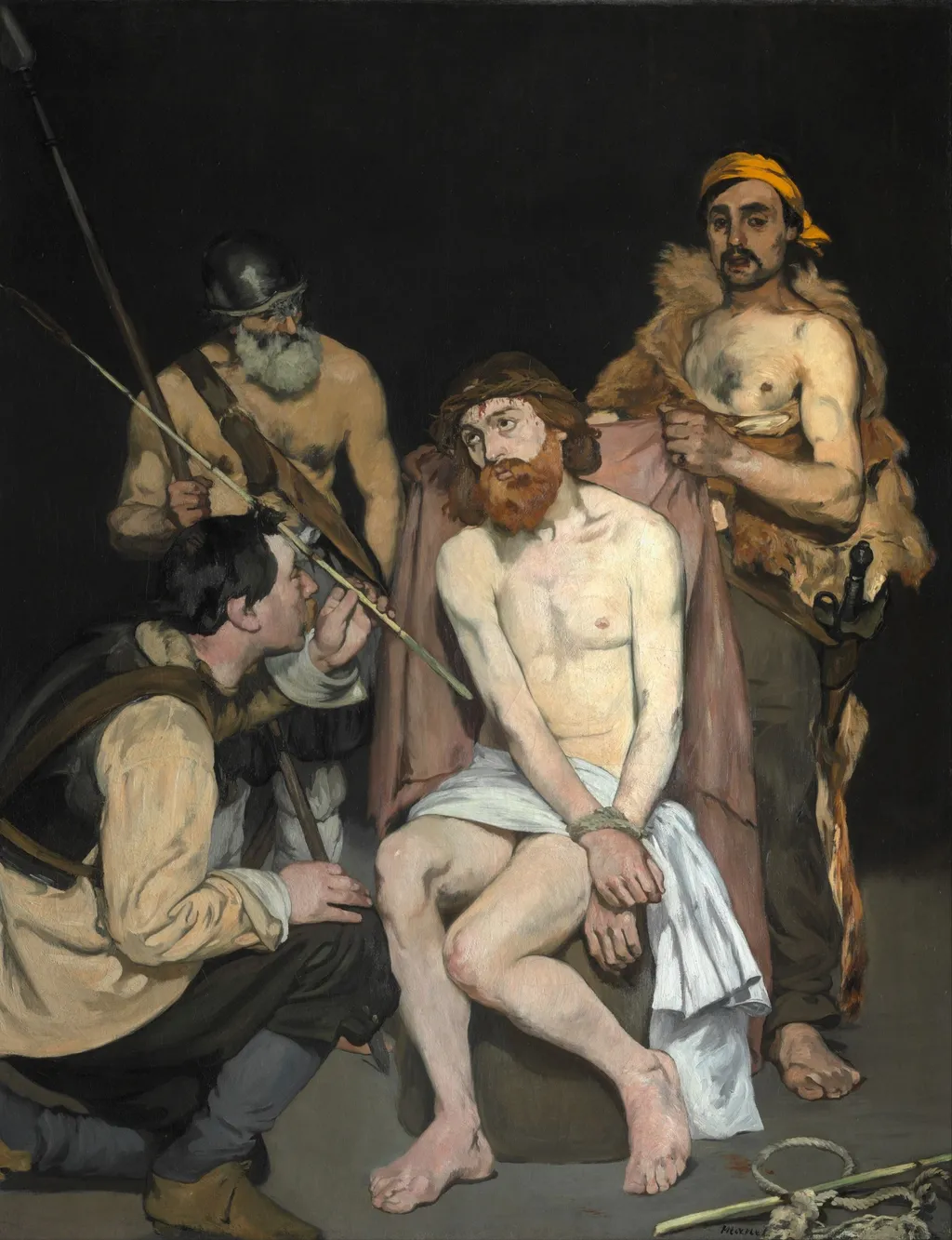 Jesus Mocked by the Soldiers, by Edouard Manet, oil, 1865