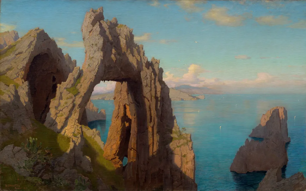 Natural Arch at Capri, by William Stanley Haseltine, oil, 1871