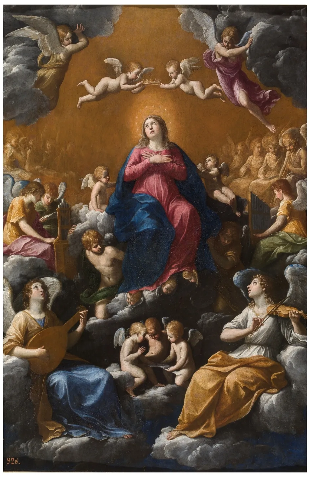 La Asunción y Coronación de la Virgen, by Guido Reni, oil, 1602