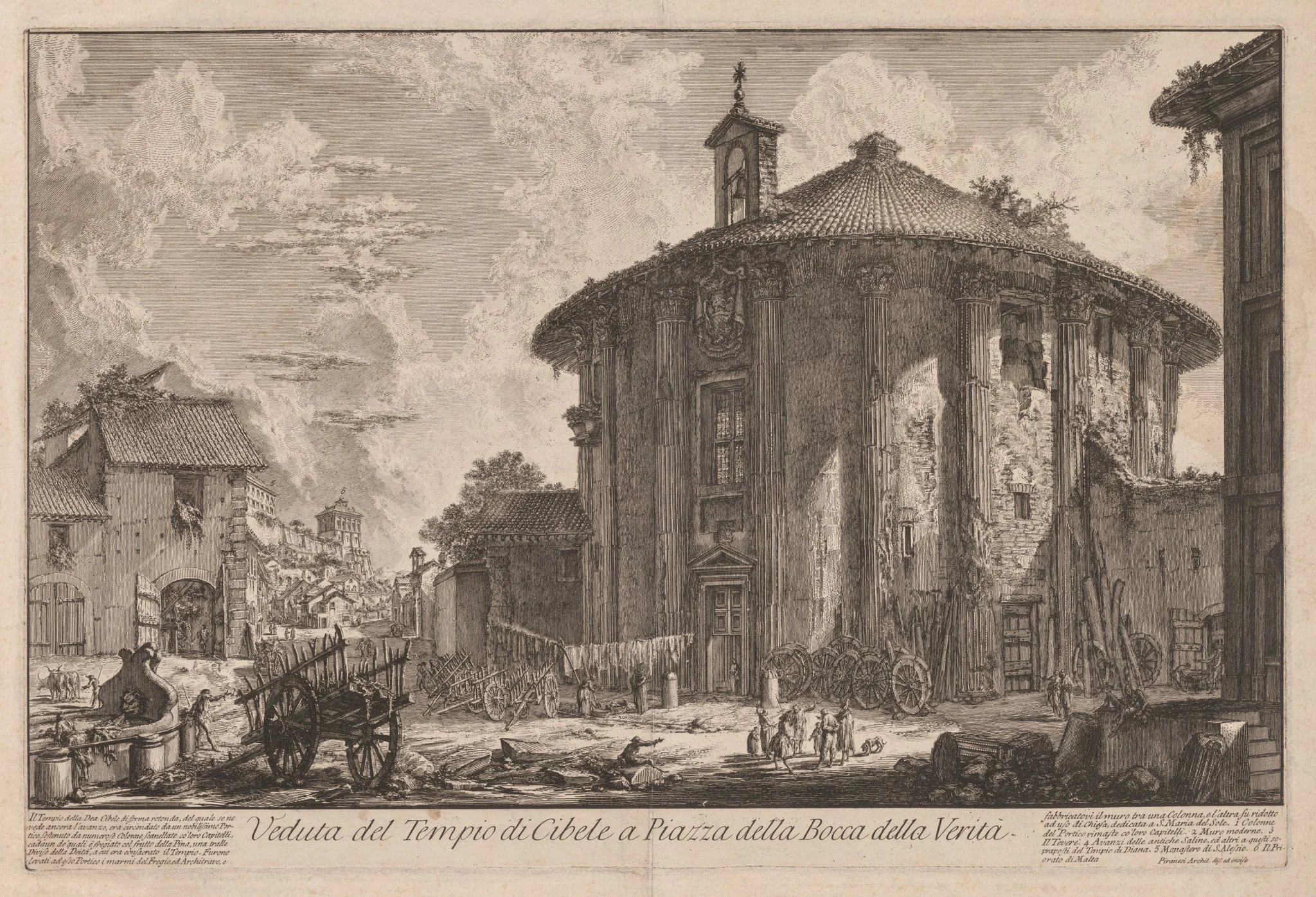 Views of Rome: The Temple of Portunus (?), detail