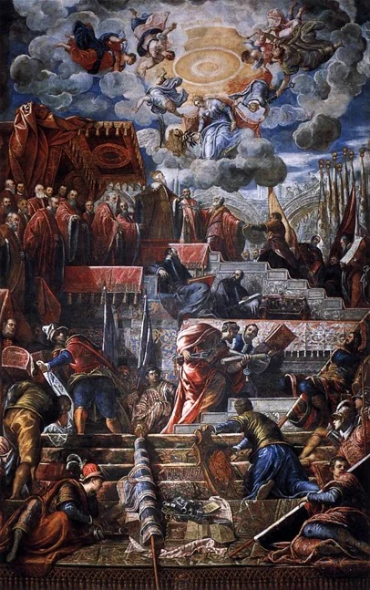 Doge Nicolò da Ponte Receiving a Laurel Crown from Venice, detail