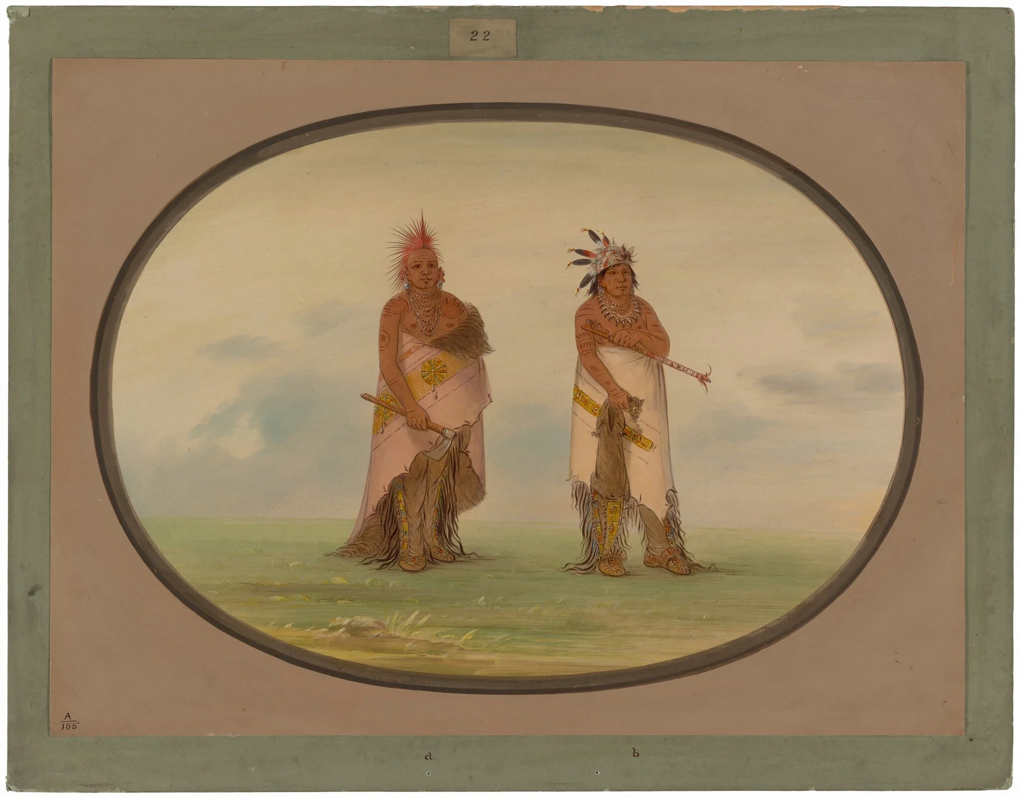 Two Unidentified North American Indians, detail
