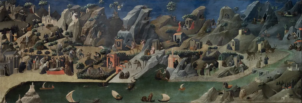Thebaid, by Fra Angelico, tempera, 1420