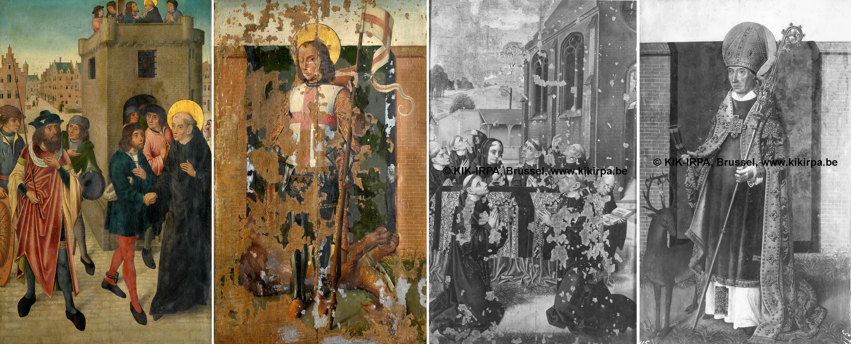 Twee altaarluiken, detail