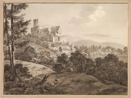 View of the Castle Gnandstein, by Adrian Zingg, 1795