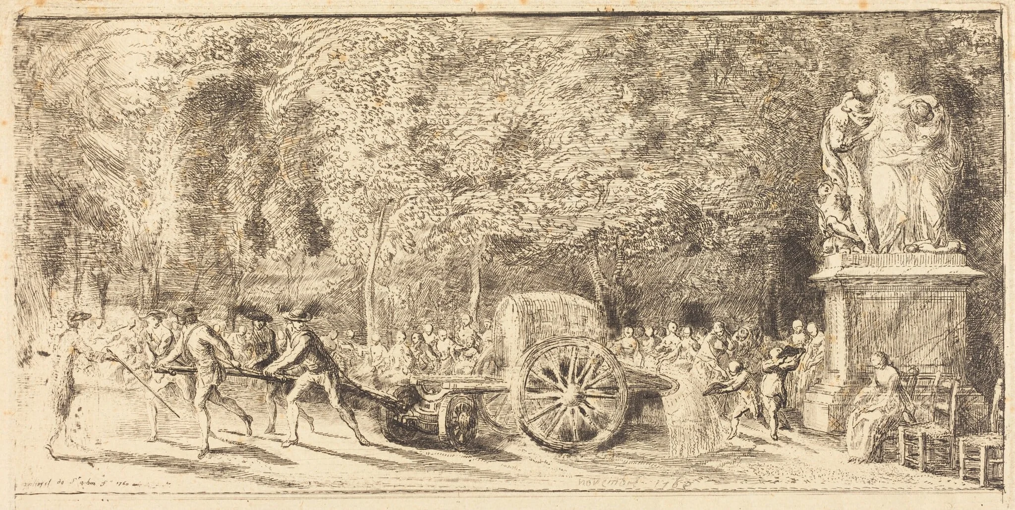 Le tonneau d'arrosage [upper half], detail