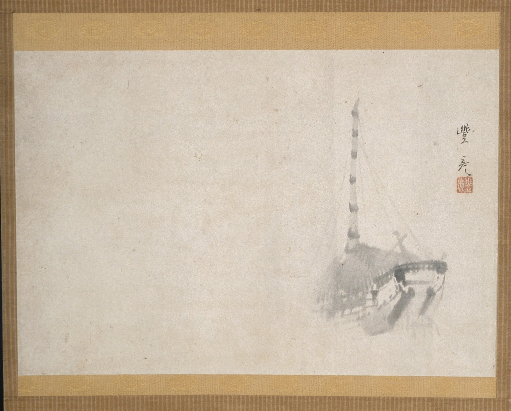Boat in Rain, detail